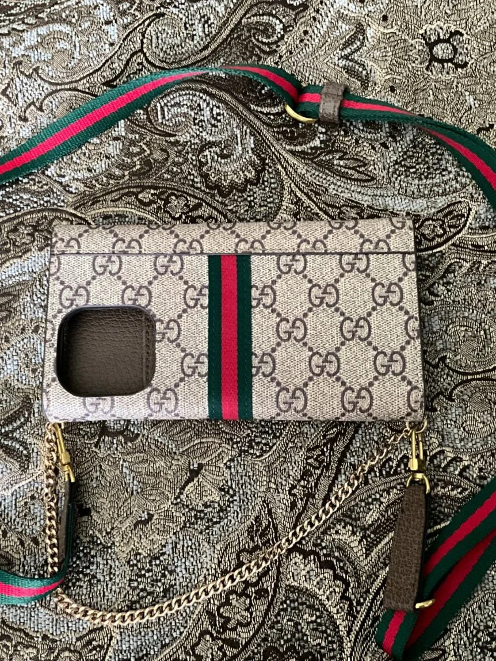 Designer-Inspired Crossbody Wallet Phone Case – iPhone 15 Pro Max